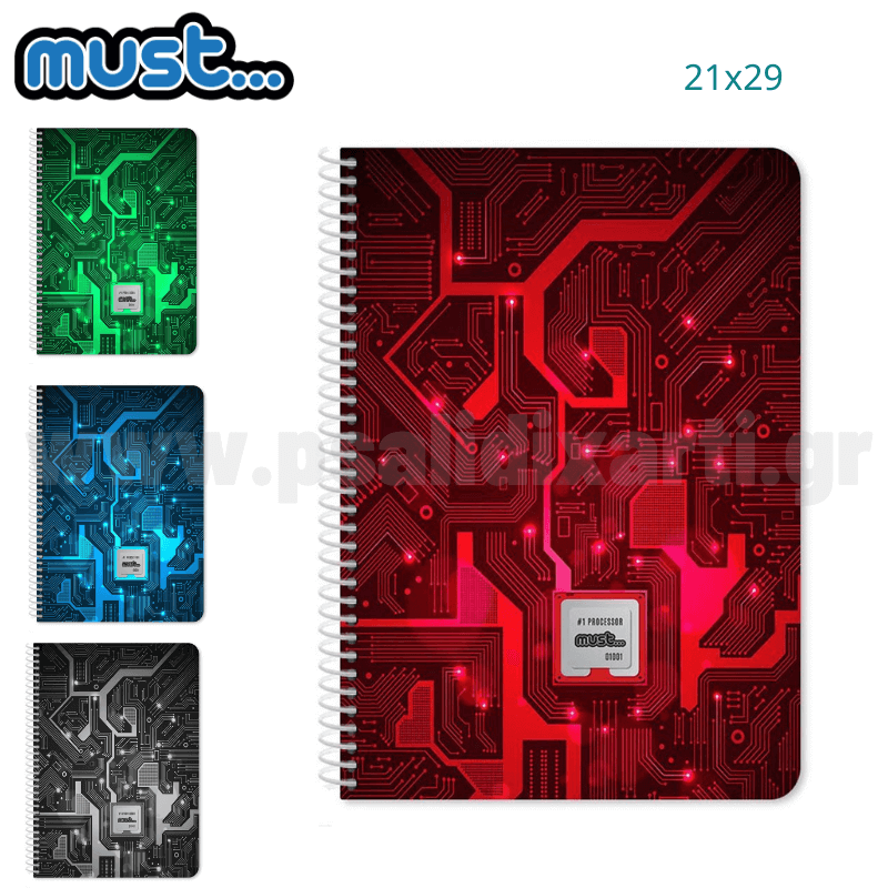Spiral Notebook 3 Topics 90 Sheets "CPU" 21x29 (A4) - Must