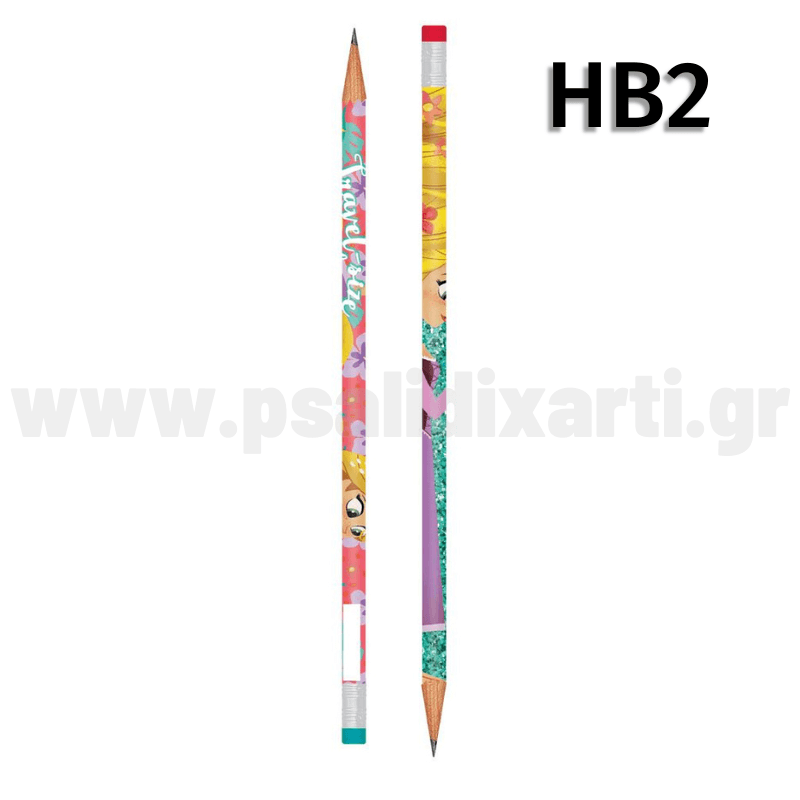 Μολύβι με Γόμα HB2, Disney Tangled Ραπουνζέλ