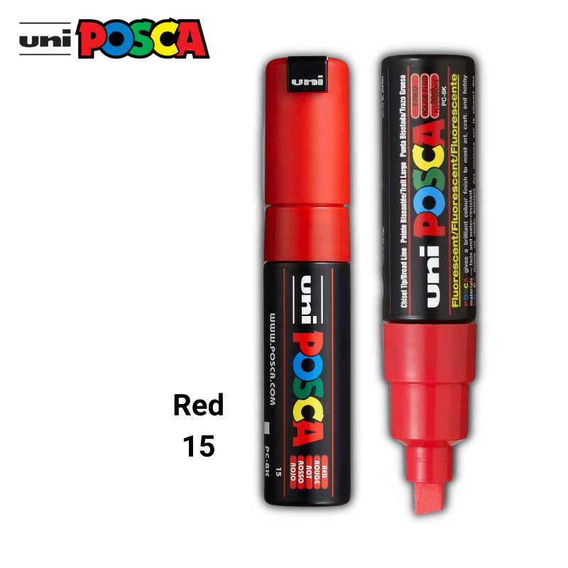 Ακρυλικός Μαρκαδόρος Σχεδίου POSCA PC-8K, Red, Κόκκινο