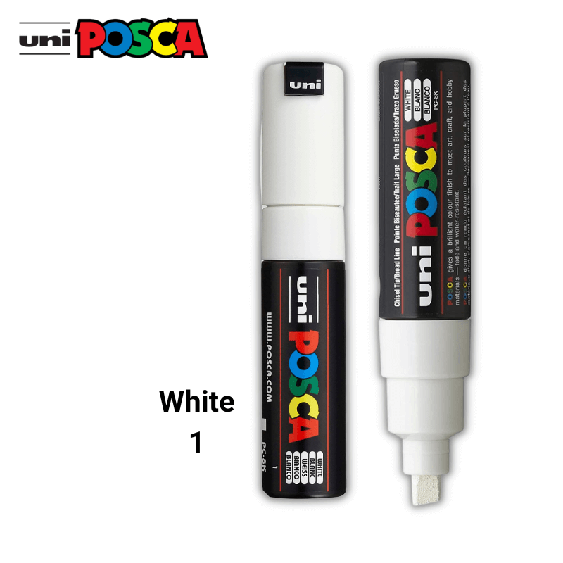 Ακρυλικός Μαρκαδόρος Σχεδίου POSCA PC-8K, White, Άσπρο