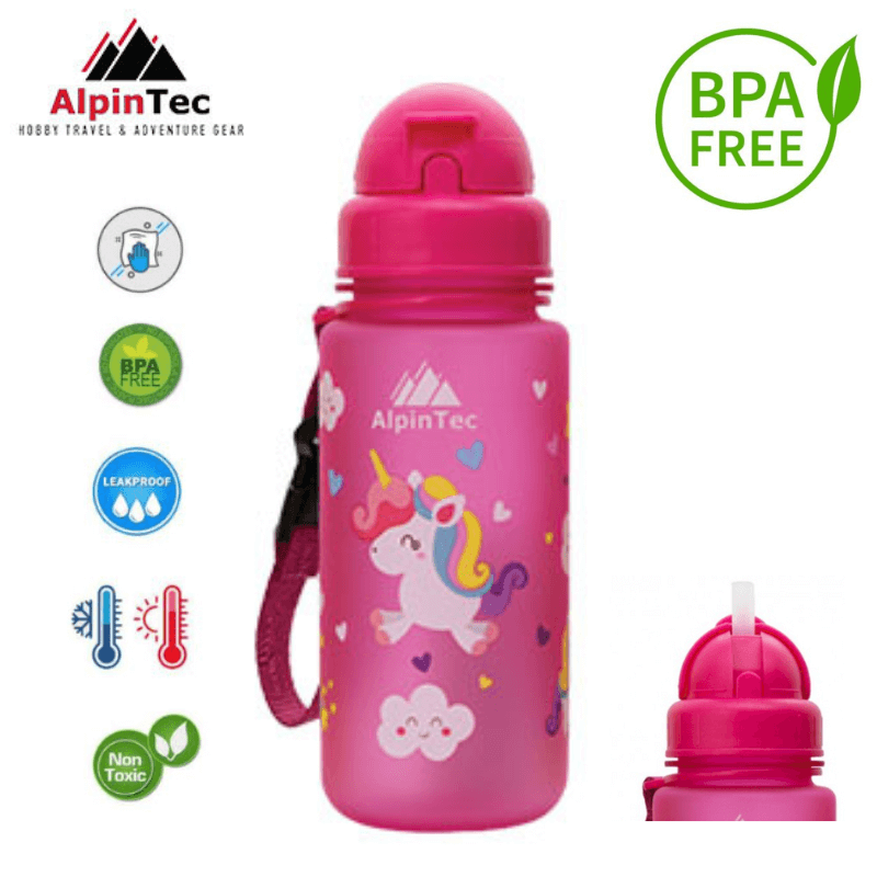 Παγούρι με καλαμάκι από Tritan BPA FREE 400ml Unicorn - AlpinTec