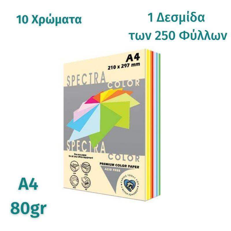 Χαρτί Εκτύπωσης Α4 σε 10 ΧΡΩΜΑΤΑ 80 gr Δεσμίδα των 250 Φύλλων Α4 Χαρτί Εκτύπωσης Psalidixarti.gr