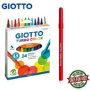 Μαρκαδόροι Ζωγραφικής Λεπτοί "Turbo Color" 24 Χρώματα - GIOTTO Μαρκαδόροι Ζωγραφικής Psalidixarti.gr