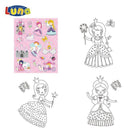 Σελίδες Χρωματισμού "Πριγκίπισσες" + Αυτοκόλλητα + Μαρκαδόροι μίνι - Luna Σετ Ζωγραφικής Psalidixarti.gr