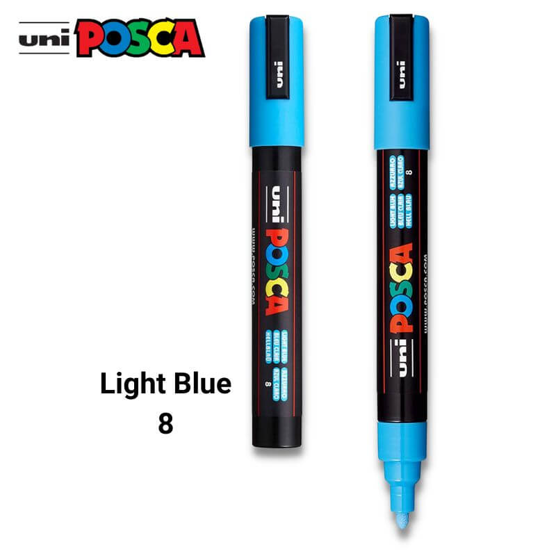 Ακρυλικός Μαρκαδόρος Σχεδίου POSCA PC-5M, Light Blue, Γαλάζιο