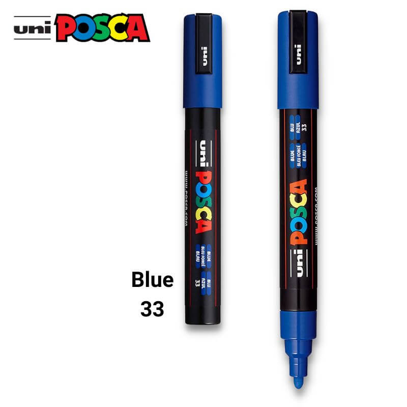 Ακρυλικός Μαρκαδόρος Σχεδίου POSCA PC-5M, Blue, Μπλε
