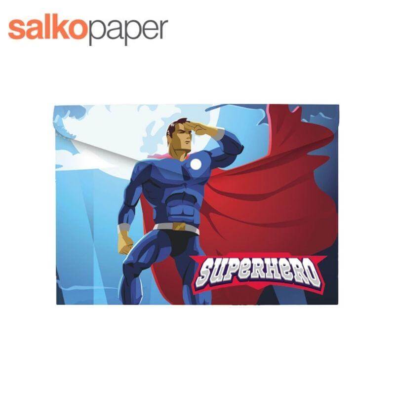 Φάκελος Με Κουμπί Πλαστικός "Hero" Α4 , 33.4 x 23.7 - Salko Paper Σχολικός Φάκελος Psalidixarti.gr