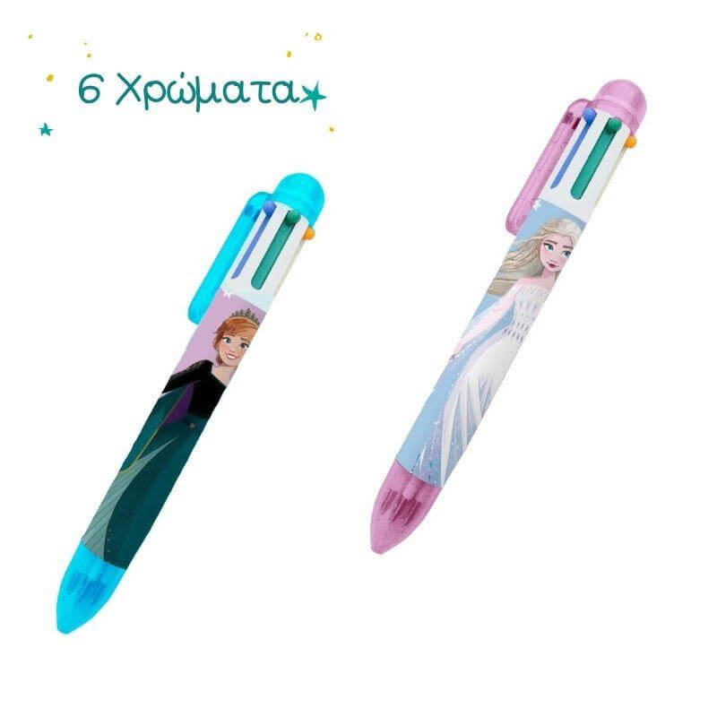Στυλό με 6 Χρώματα Frozen 2 Στυλό Παιδικό Psalidixarti.gr